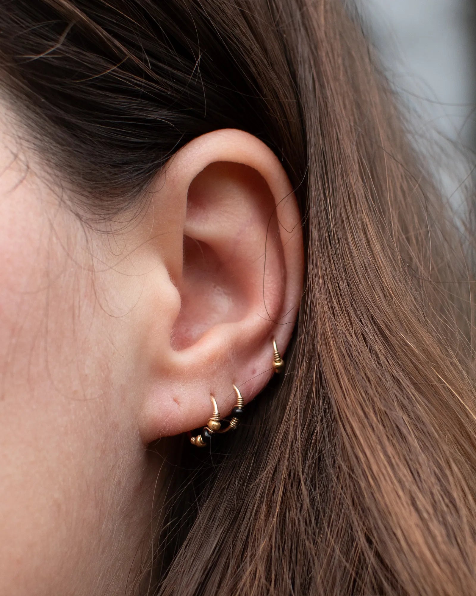 Duo d’anneaux en or laminé (Gold Filled 14carats) – Back to black