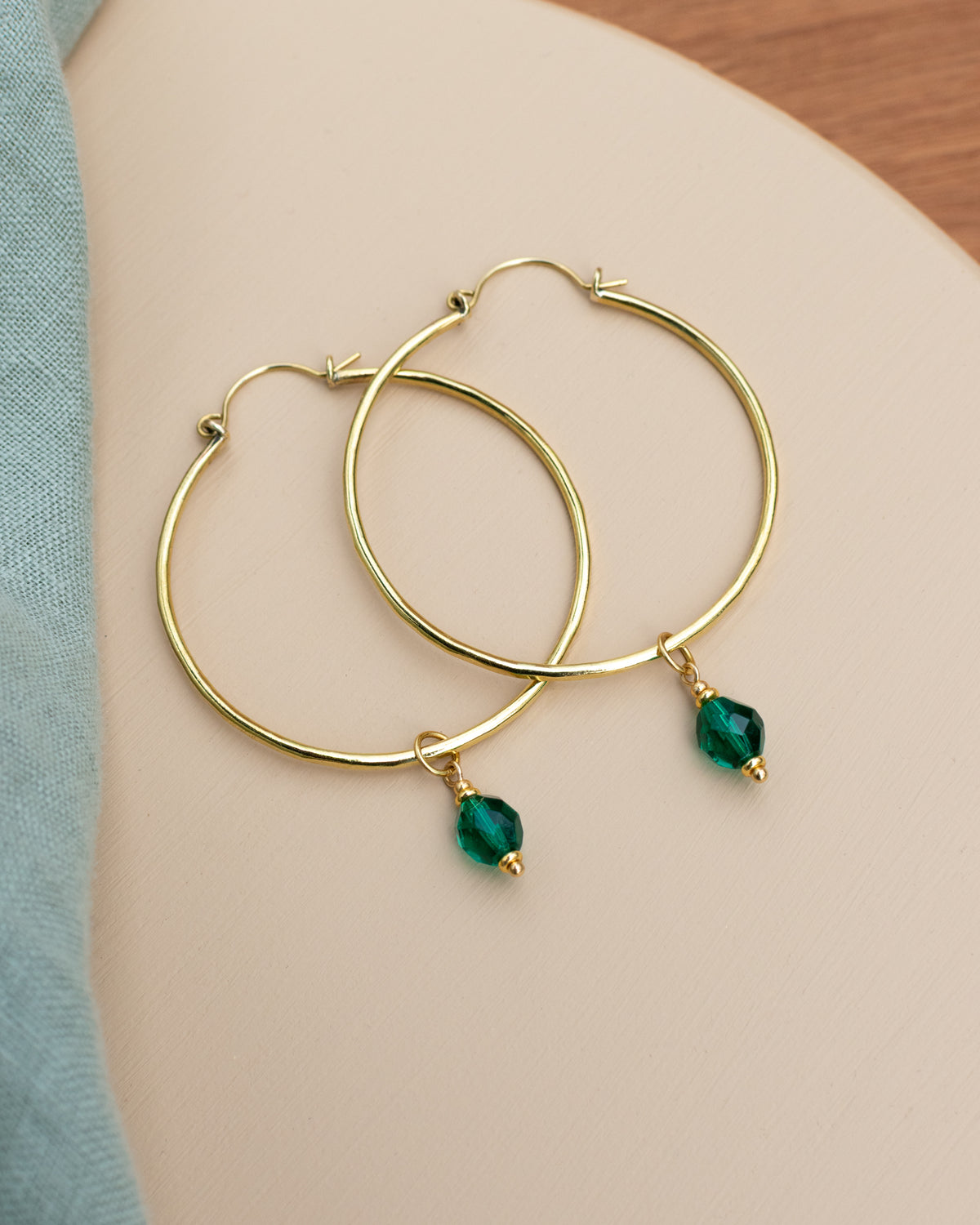 Charms pour personnaliser les créoles - couleur Vert émeraude