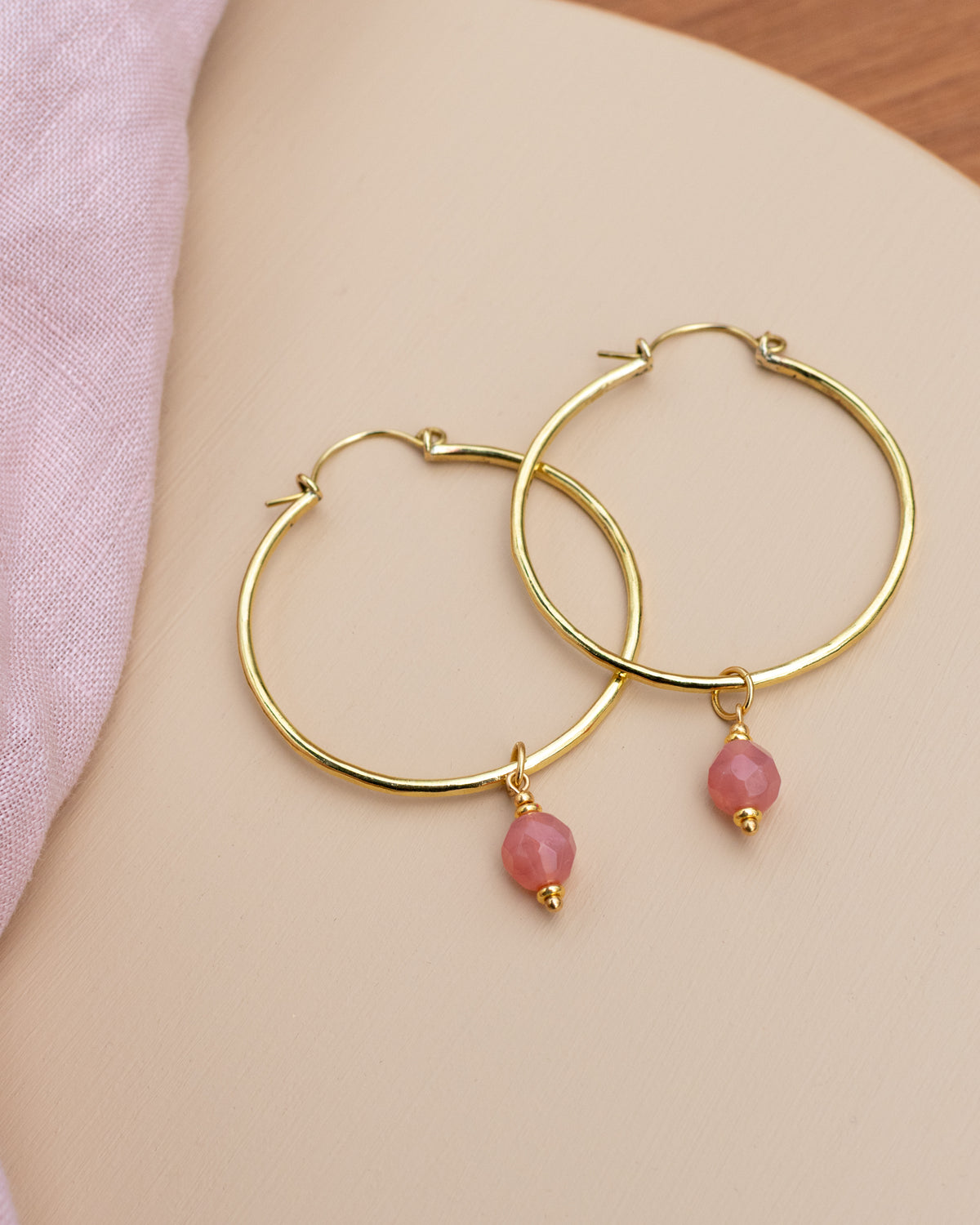 Charms pour personnaliser les créoles - couleur Rose opalin
