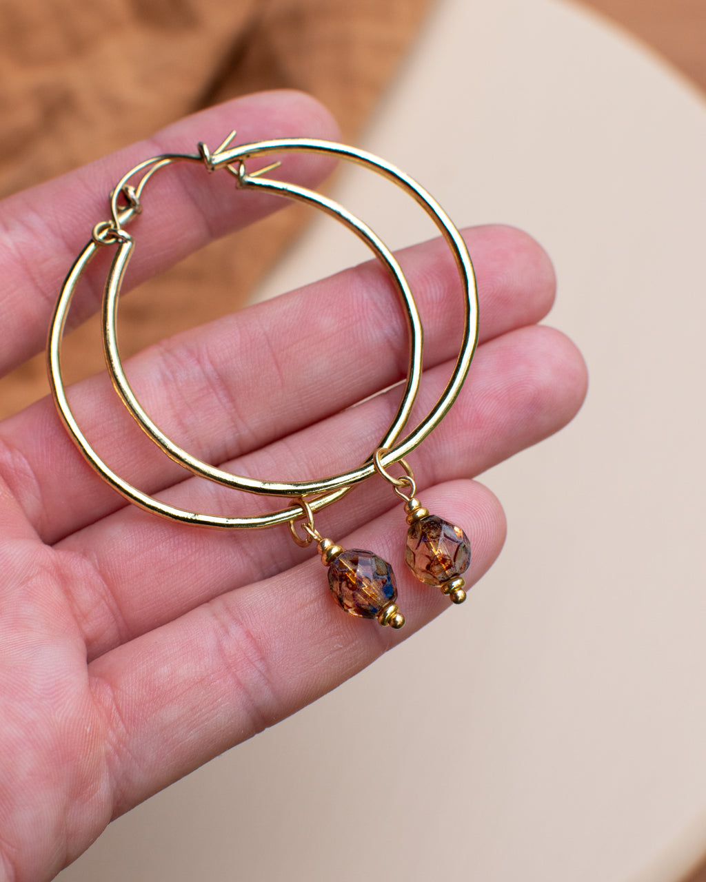 Charms pour personnaliser les créoles - couleur Ambre