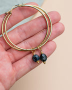 Charms pour personnaliser les créoles - couleur Noir bleuté