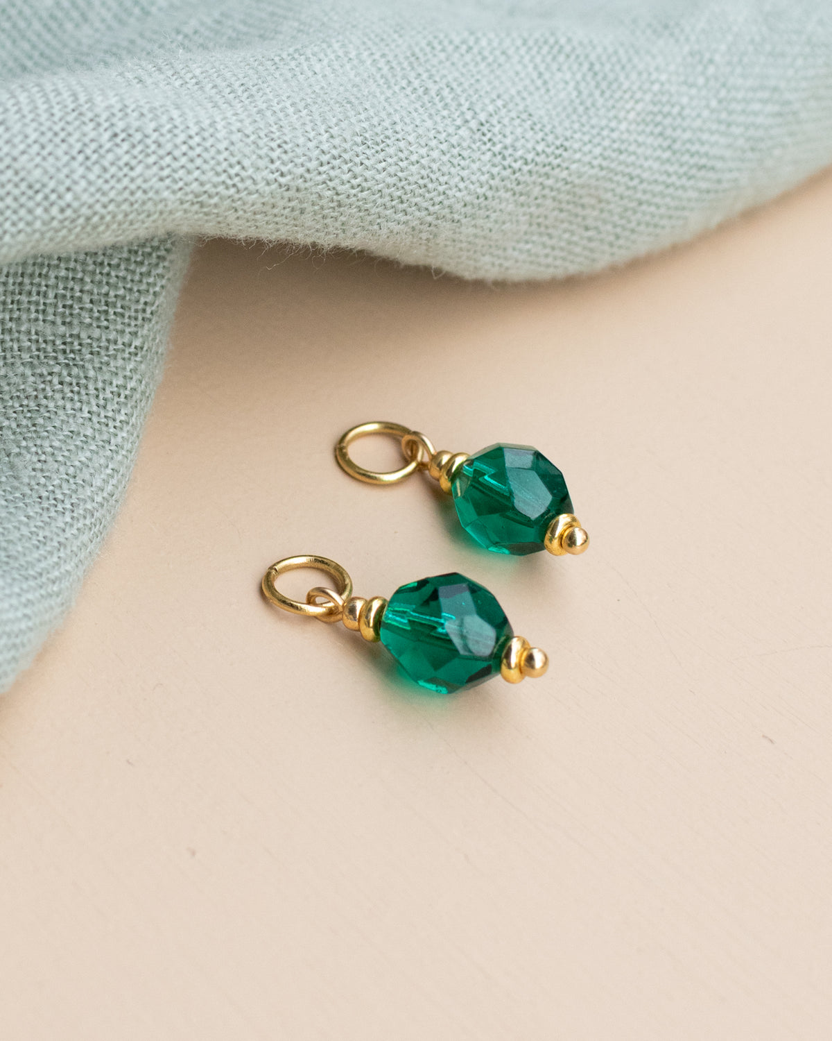 Charms pour personnaliser les créoles - couleur Vert émeraude
