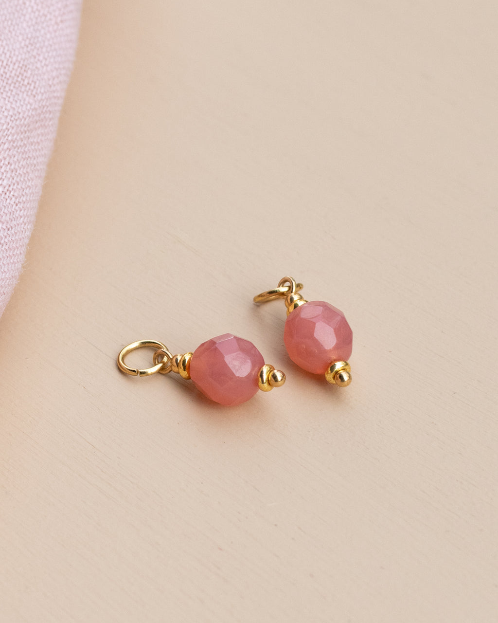 Charms pour personnaliser les créoles - couleur Rose opalin