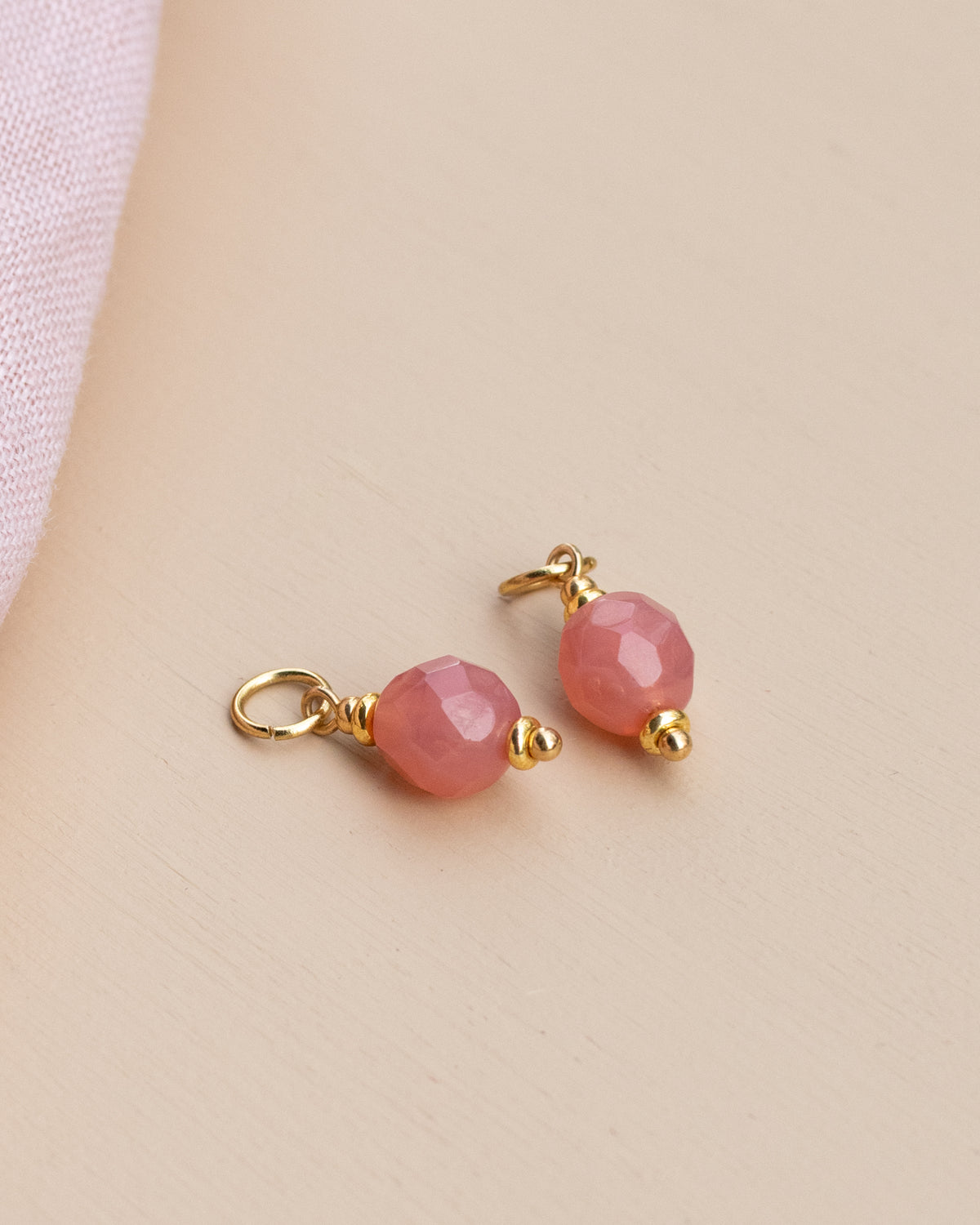 Charms pour personnaliser les créoles - couleur Rose opalin