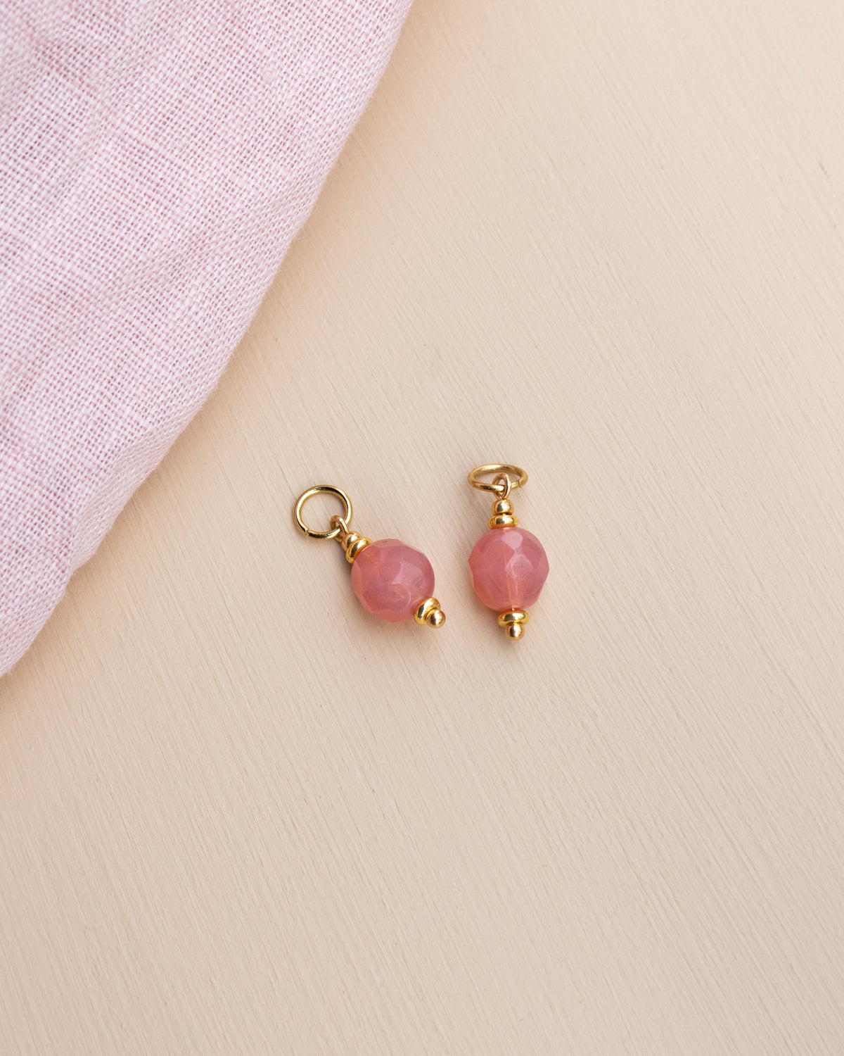 Charms pour personnaliser les créoles - couleur Rose opalin