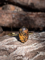 Bracelet griffe en laiton, avec une agate cheetah