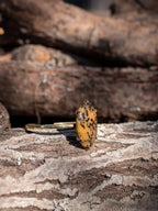 Bracelet griffe en laiton, avec une agate cheetah