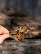 Bracelet griffe en laiton, avec une agate cheetah