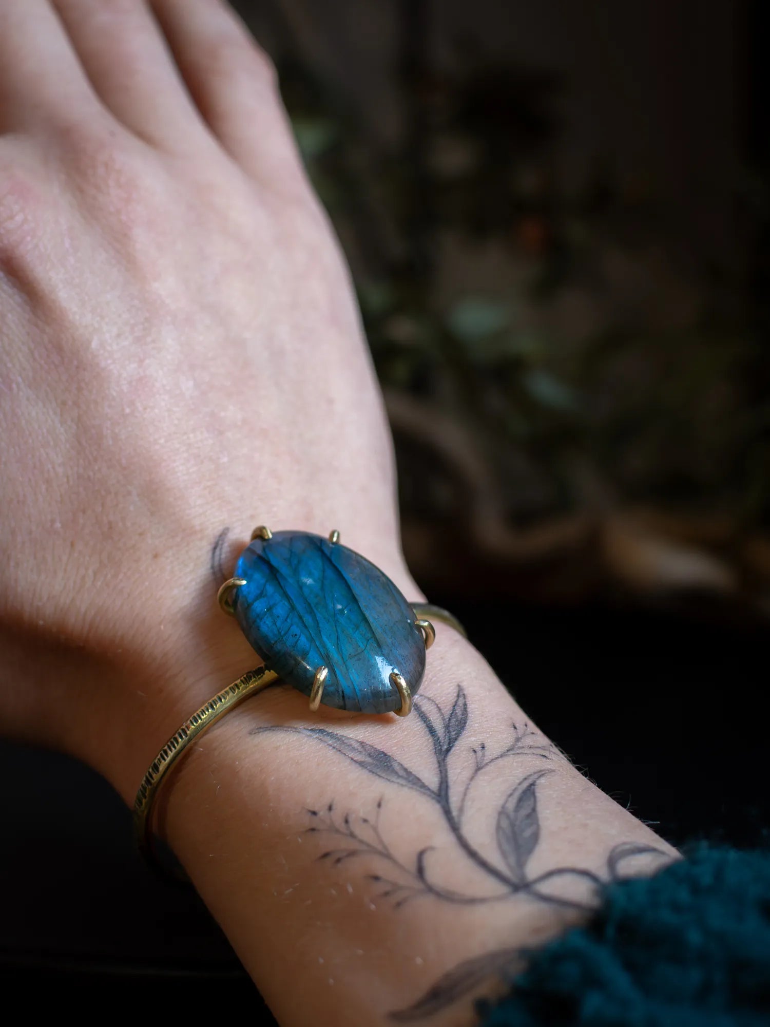 Bracelet griffe Labradorite