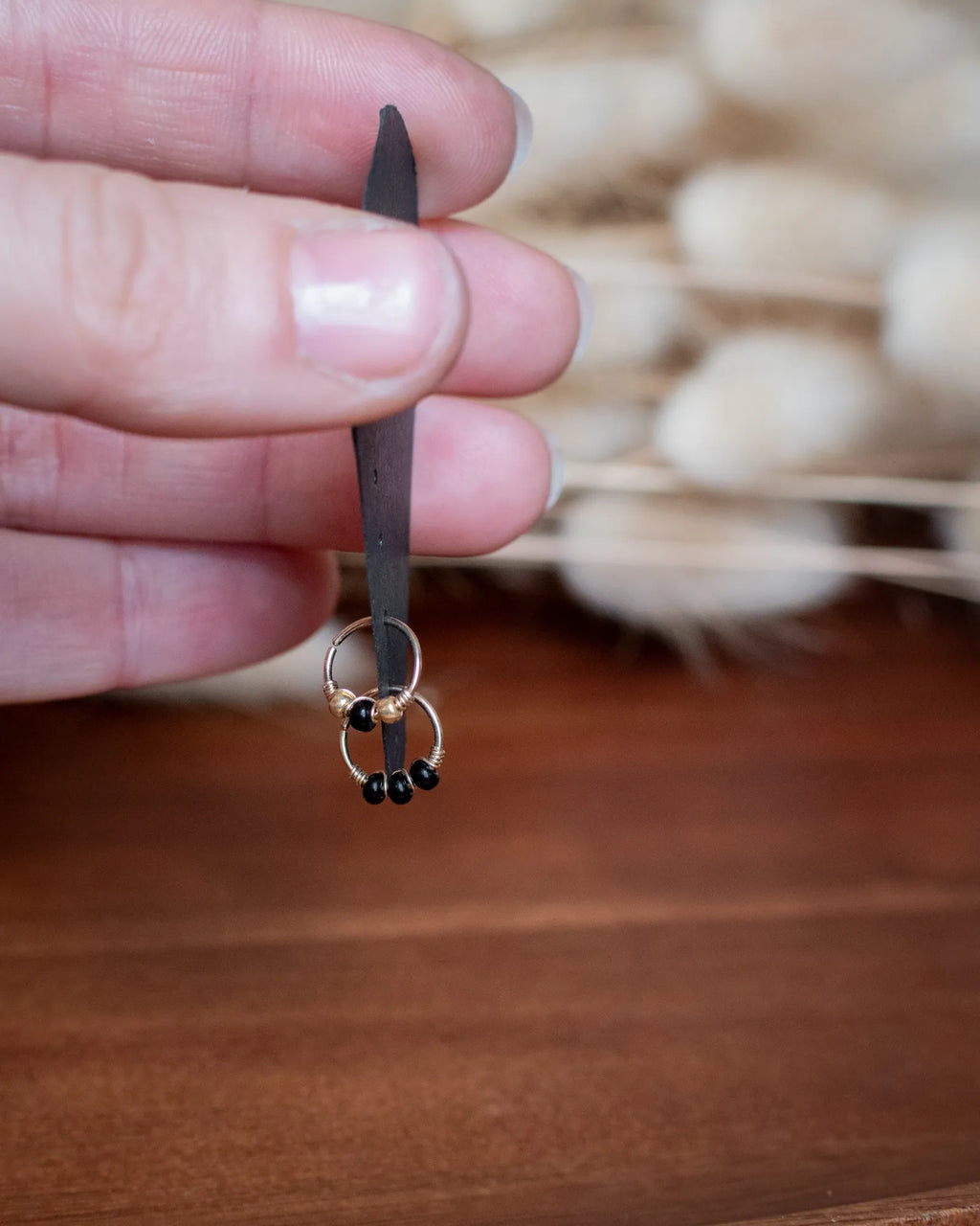 Duo d’anneaux en or laminé (Gold Filled 14carats) – Back to black