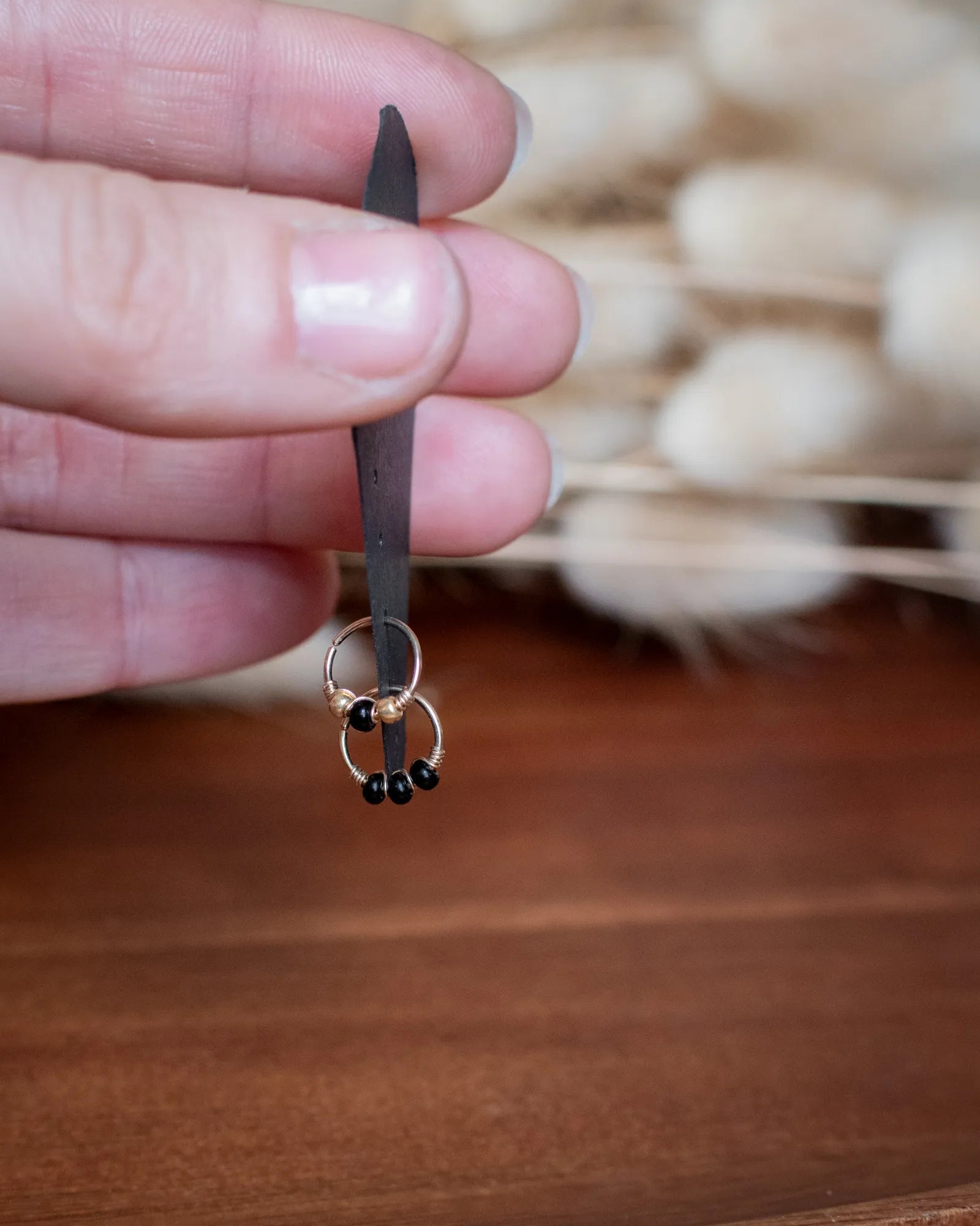 Duo d’anneaux en or laminé (Gold Filled 14carats) – Back to black