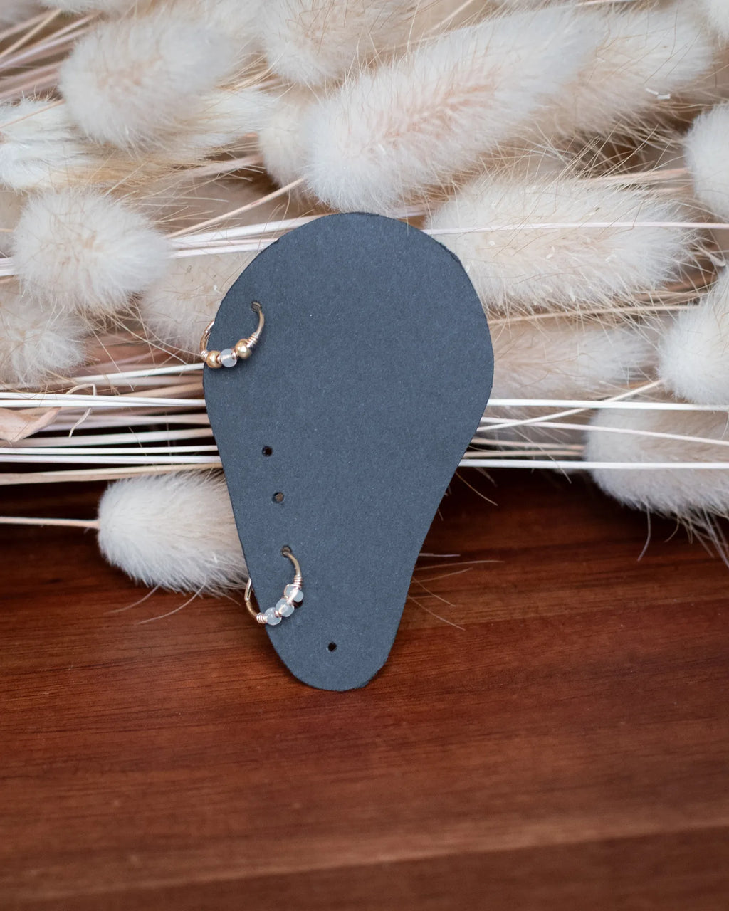 Duo d’anneaux en or laminé (Gold Filled 14carats) – Ivoire opalescent