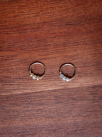 Duo d’anneaux en or laminé (Gold Filled 14carats) – Rosé opalescent