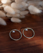 Petites créoles en laiton motif petites lunes