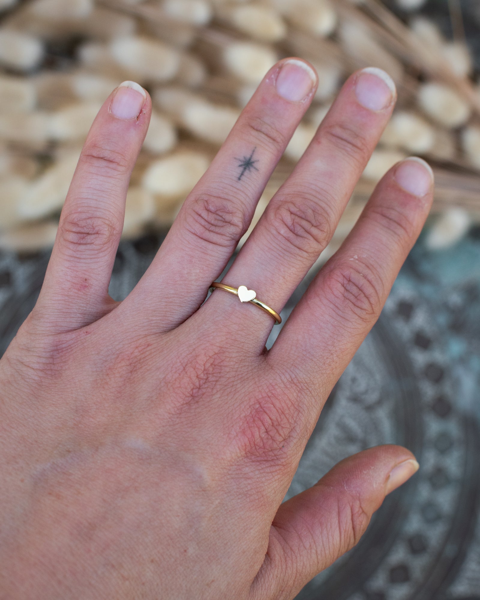 Bague Petit cœur en laiton