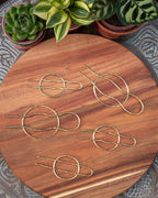 Barrette bohème en laiton, petit modèle ~ Motif Navajo