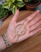 Barrette bohème en laiton, petit modèle ~ Motif Rayons de soleil