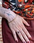 Bracelet jonc poinçonné motif Navajo