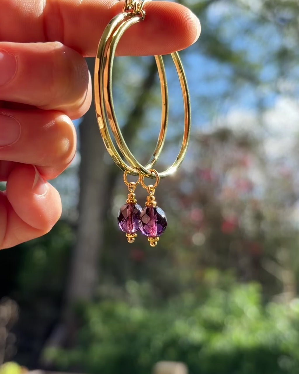 Charms pour personnaliser les créoles - couleur Améthyste