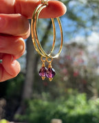 Charms pour personnaliser les créoles - couleur Améthyste