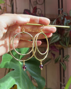 Les Irresistibles - motif "petites lunes", perles améthystes