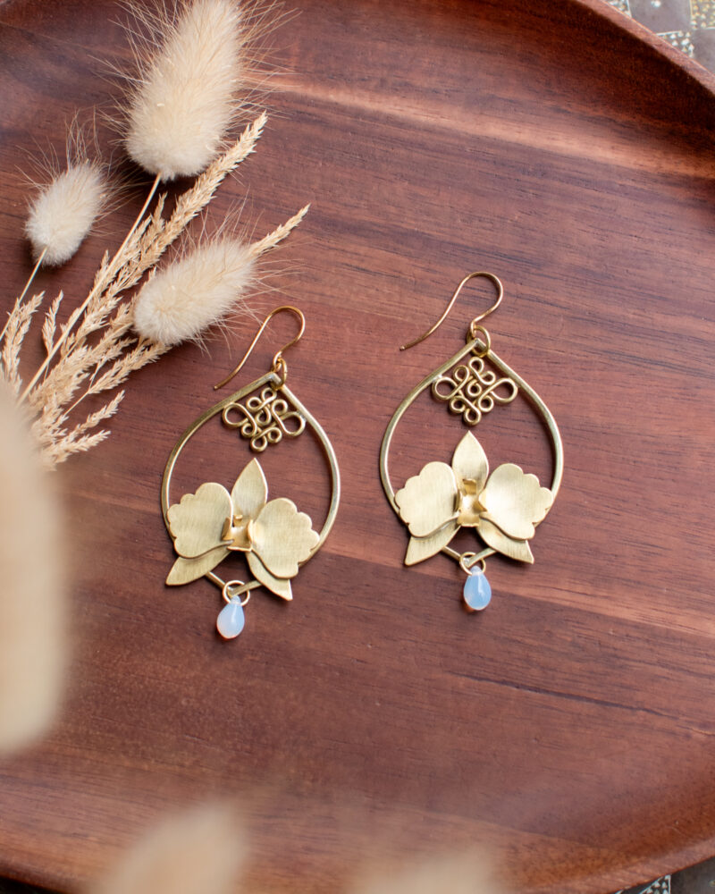 Boucles d'oreilles Orchidées - Collection Capsule, paire 4/4