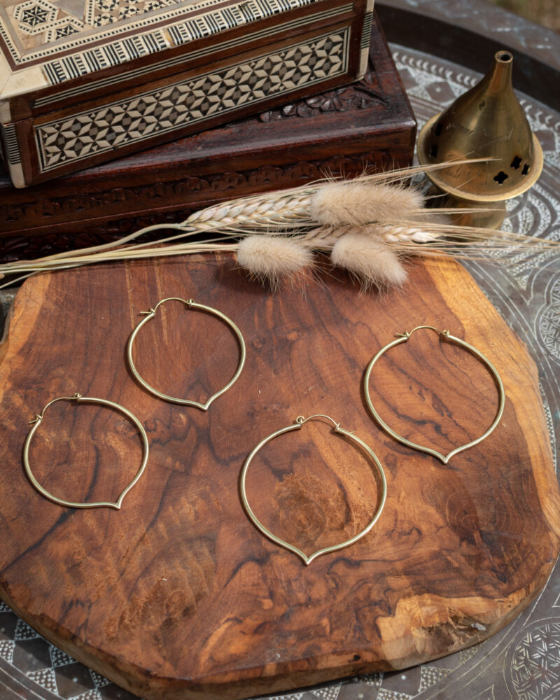 Créoles "Pétales" artisanales.